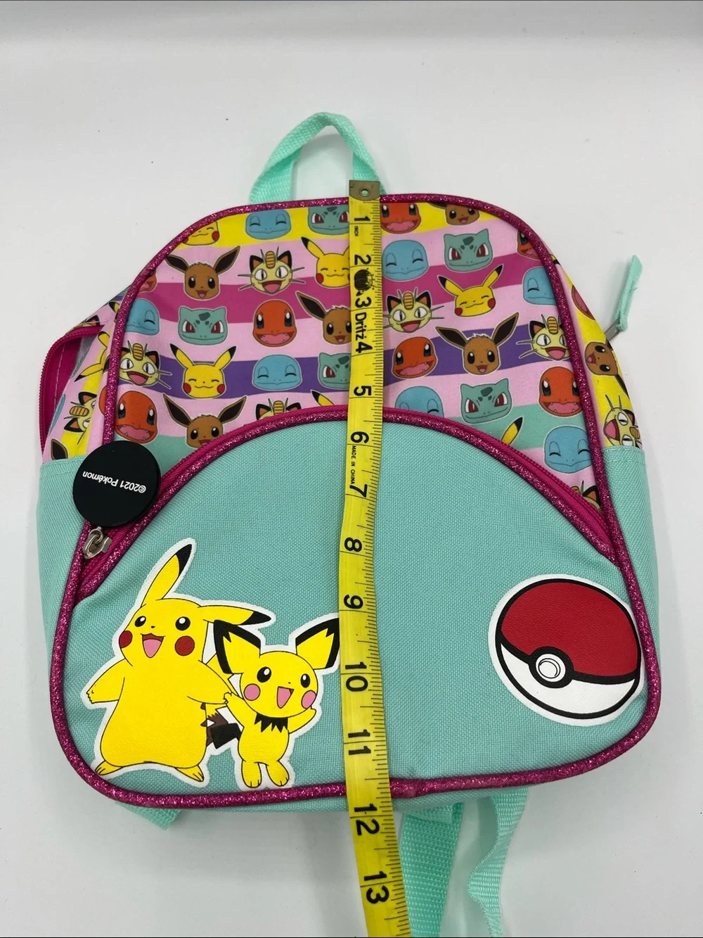 Pokemon Bioworld Pikachu Eevee Print Backpack School Bag